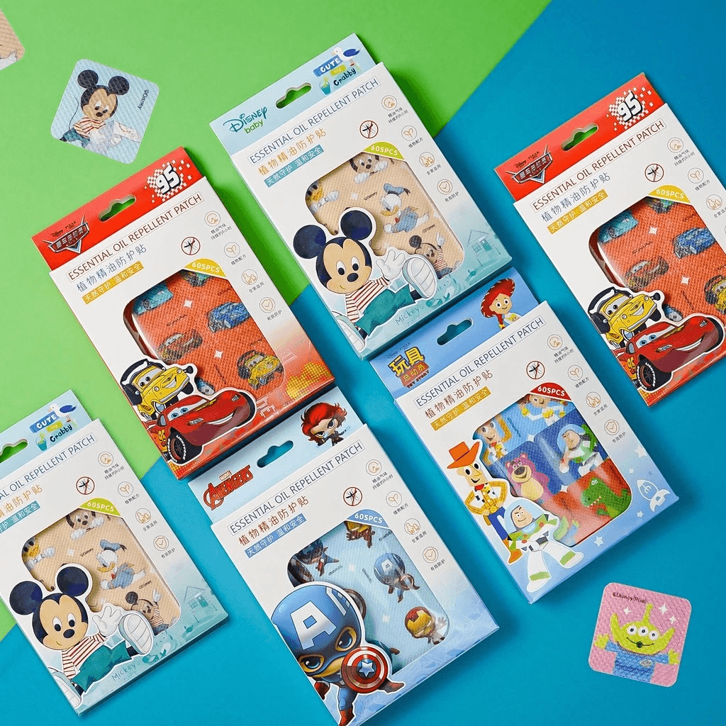 60 Peças/Crianças Bebê Adesivo Repelente De Mosquitos Disney | Patch Dos Vingadores Congelados Para Pequenas