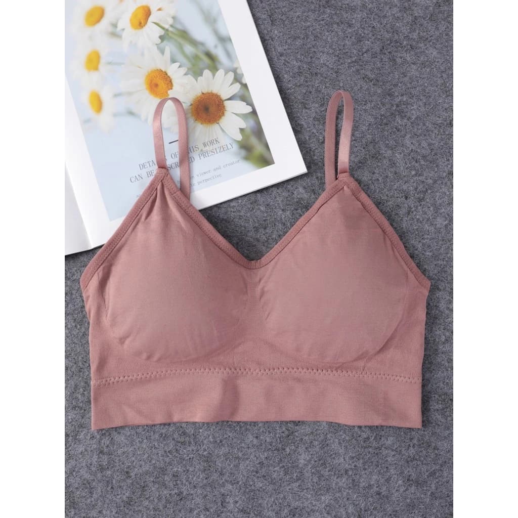 Kit com 3 Sutiã Top Básico de Alcinha Regulável Cores e/ou Estampa Sortidas/Aleatória